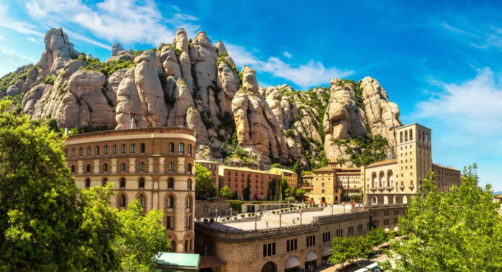 Santa,Maria,De,Montserrat,Abbey,In,Monistrol,,In,A,Beautiful