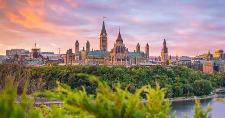 Parliament Hill in Ottawa, Ontario, Canada